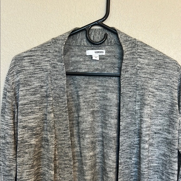Sonoma Women's Gray Open Front Cardigan Sweater - Picture 4 of 8